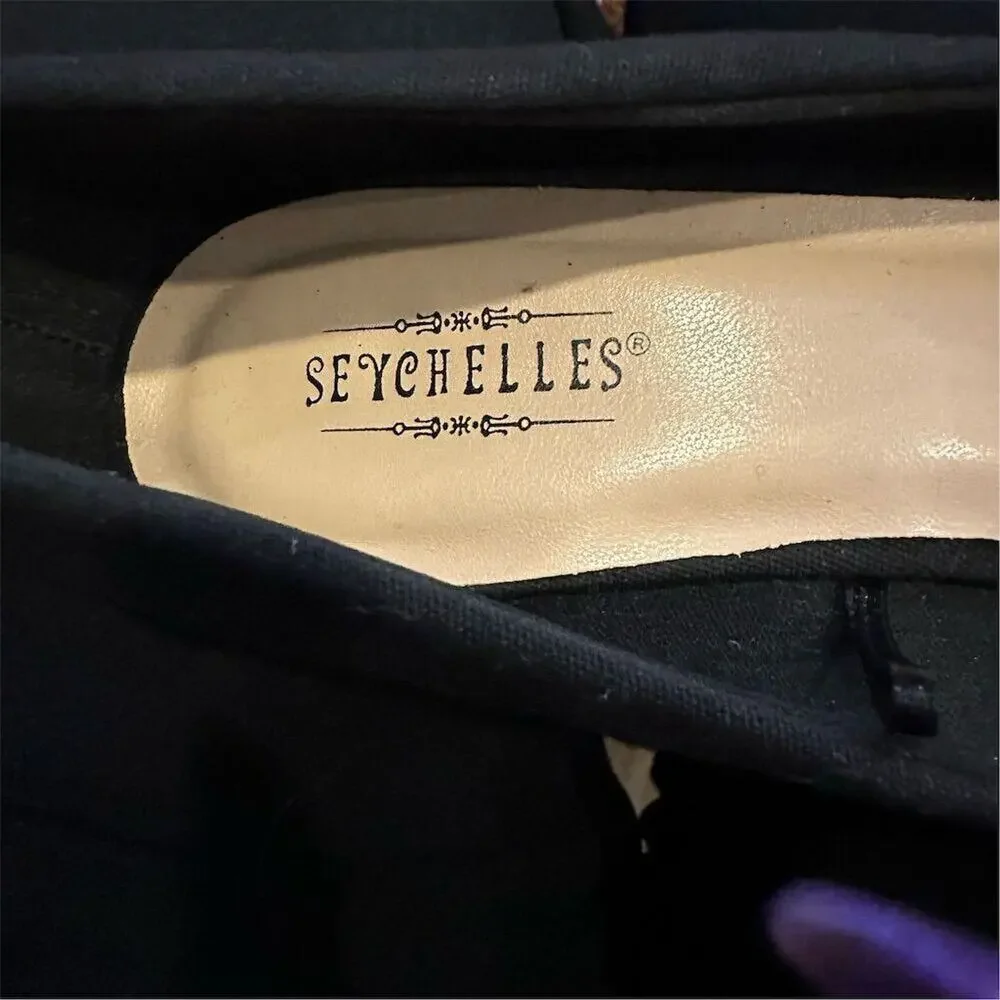 Seychelles Gertrude Women's Black Wedge Heels Size 7 Slip-On - Picture 10 of 11
